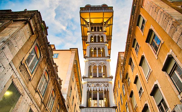 Die schönsten Aufzüge der Welt – Elevador de Santa Justa in Portugal Die schönsten Aufzüge der Welt – Elevador de Santa Justa in Portugal